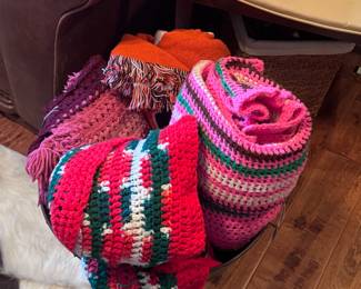 Vintage knitted blankets 