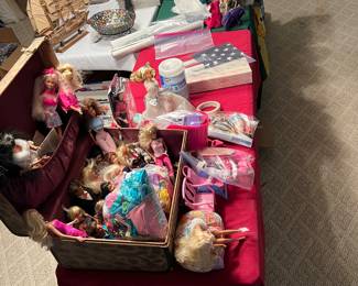 Vintage dolls and barbies