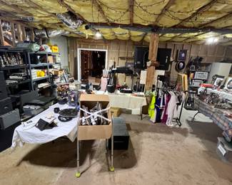 Halloween and other decor; exercise equipment