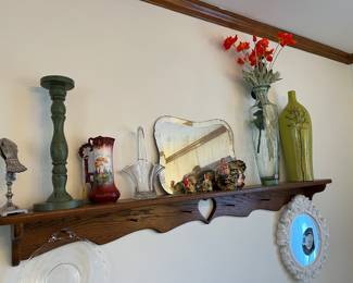 Cool pieces to add in anywhere in your home.  Shelf for sale too.