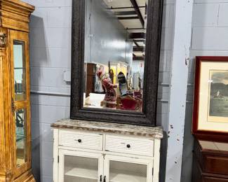 White wash Cabinet and Mirror Orlando