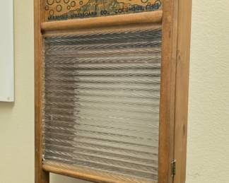vintage washboard cabinet