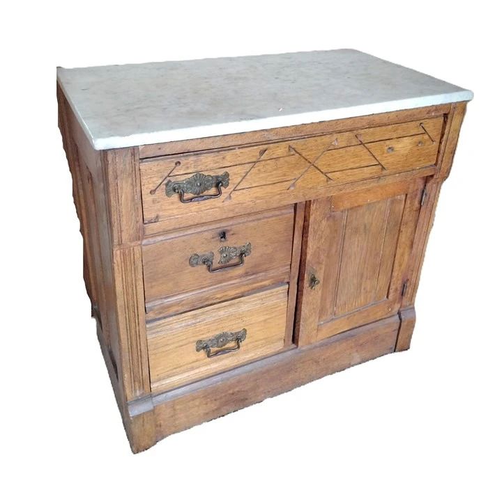 Victorian oak washstand.  No back board