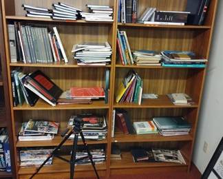 Particle board book shelves