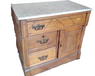 Victorian oak washstand.  No back board