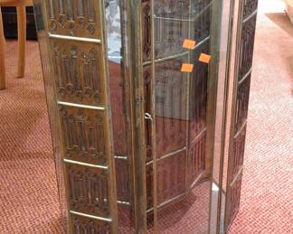 glass curio wall shelf