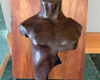 Bronze torso to mount on wall