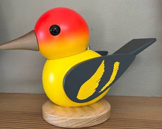 Western Tanager nutcracker, signed, 2006