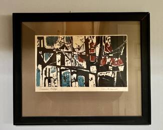 LISTED ARTIST: Original signed Jeffrey Kronsnoble - mixed media on paper