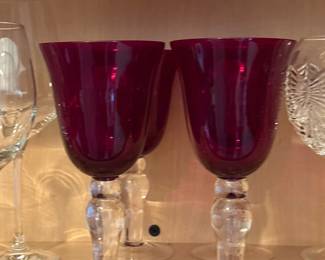 Ruby Water Goblets