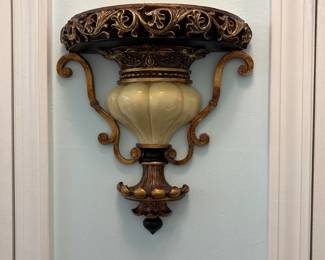 Touch of Class Chalmette Faux Marble Decorative Wall Shelf