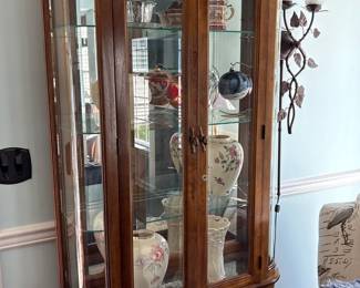 Oak Tall Curio Cabinet