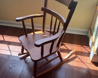 kids wooden rocking chair