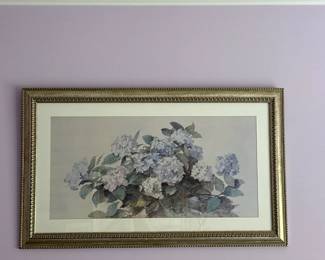 framed print of Hydrangeas