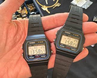 Casio F91w Series Digital Quartz Watches