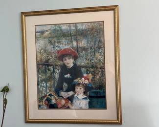 "Two Sisters (On the Terrace)" by Pierre-Auguste Renoir - framed lithograph
