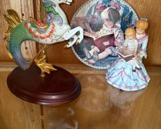 "Sea Prancer" vintage porcelain carousel horse