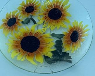 William McGrath InKogneto Fusion Art Grass Wild handpainted Sunflowers
