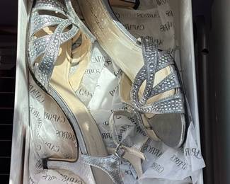 Womens Caparros Short Heel Silver HEIRLOOM Special Occassion Sandal