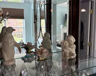 Mosser Glass figurine - child hugging teddy bear