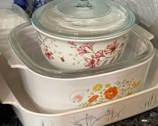 Corningware Wildflower Cassserole dishes