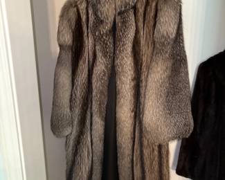 Vintage Japanese Tanuki Fur Full Length Coat