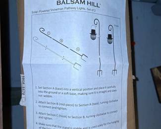 Balsam Hill Solar Powered Snowman Pathway Lights