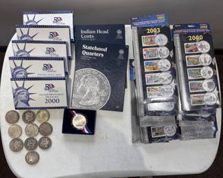 Large Collection of US Mint Proofs, Statehood Quarters & Morgan Silver Dollars