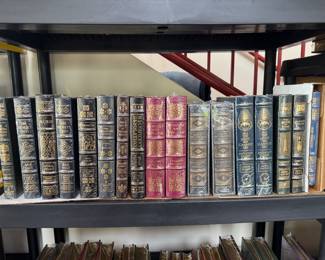 Huge Collection of Easton Press & Franklin Mint Leather Bound Signed Editions