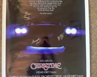 DXP22 Christine Original Movie Poster, Signed, COA