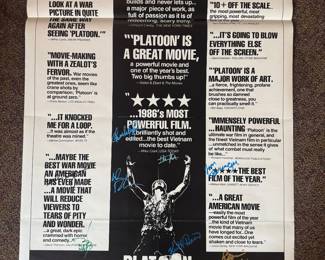 DXP24 Platoon Original Movie Poster, Signed, COA