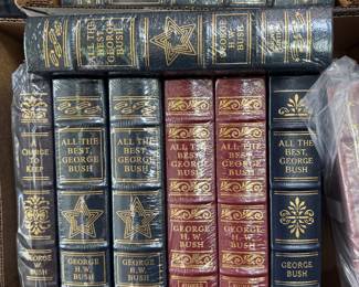 Huge Collection of Easton Press & Franklin Mint Leather Bound Signed Editions