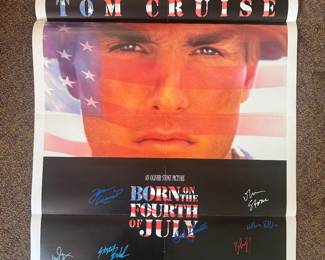 DXP18 Born On The Fourth of July Original Movie Poster, Signed, COA