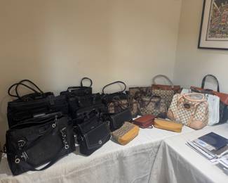 Large Collection of Reproduction Designer Hand Bags