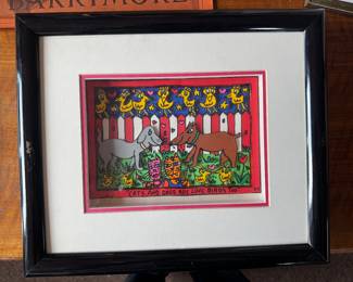 WA14 James Rizzi - Cats and Dogs Are Love Birds Too, 14"W x 12"H , Signed / Edition 180/350