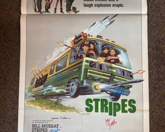 DXP25 Stripes Original Movie Poster, Signed, COA