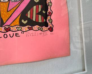 WA13 James Rizzi - Flowers For My Love, 18"W x 16"H, Signed / Edition XIII