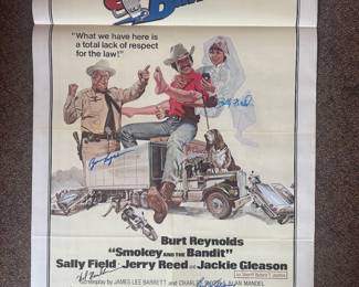 DXP17 Smokey And The Bandit Original Movie Poster, Signed, COA