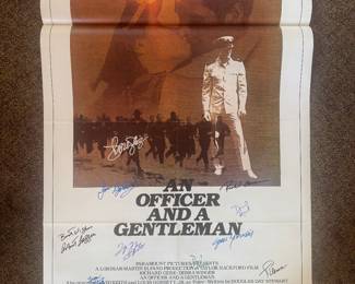 DXP11 An Officer And A Gentleman Original Movie Poster, Signed, COA