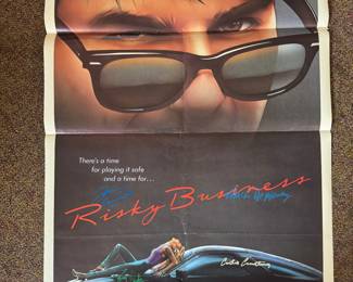 DXP27 Risky Business Original Movie Poster, Signed, COA