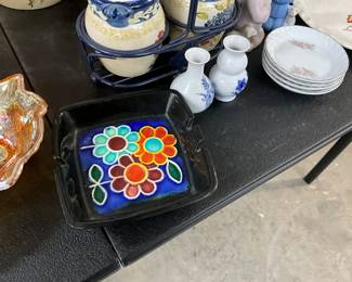 Mid Century Itanlian Square Ashtray