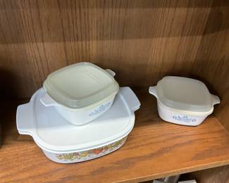 Corning Ware Blue Cornflower Casserole Covered Dishes - Corning Ware Spice of Life Casserole Covered Dish