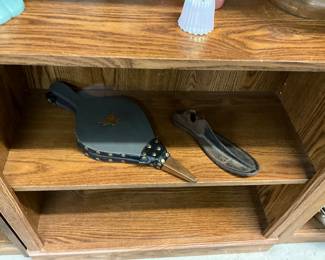 Fireplace Bellow w/Eagle Crest - Cast Iron Cobbler Shoe Mold