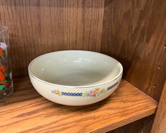 Hall's Superior Quality Kitchenware China Blue Bouquet Bowl