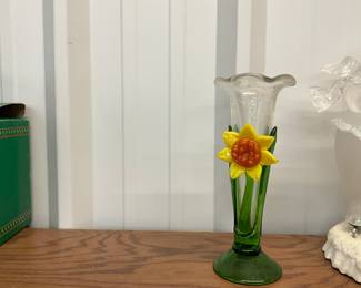 Celebrations Buble Glass 3D Sunflower Vase