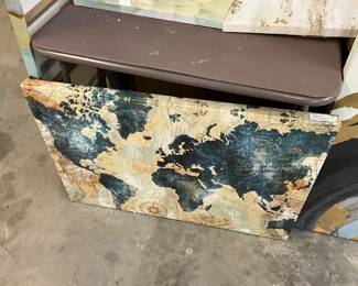 World Map Cavas Art Wall Hanging