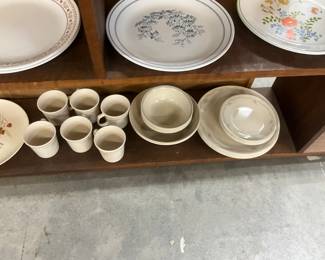 Corelle Colonial Mist Dinner Plate & Corelle Wildflower Dinner Plate