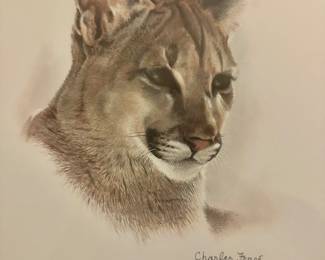 41 years old signed lithograph. Charles Fracé