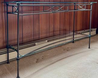Glass & Iron Console Table