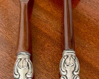 Sterling Silver Handled Salad Tongs